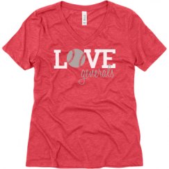 Ladies Relaxed Fit Super Soft Triblend V-Neck Tee