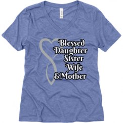 Ladies Relaxed Fit Super Soft Triblend V-Neck Tee