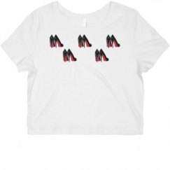 Ladies Slim Fit Crop Top Tee