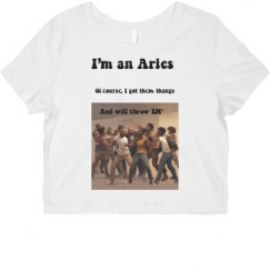 Ladies Slim Fit Crop Top Tee