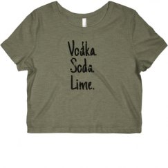 Ladies Slim Fit Crop Top Tee