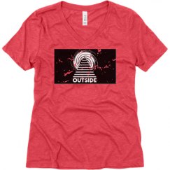 Ladies Relaxed Fit Super Soft Triblend V-Neck Tee