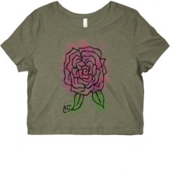 Ladies Slim Fit Crop Top Tee