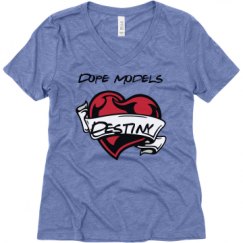 Ladies Relaxed Fit Super Soft Triblend V-Neck Tee