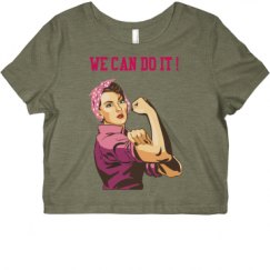 Ladies Slim Fit Crop Top Tee