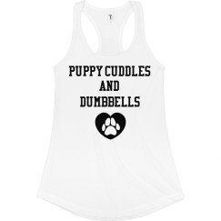 Puppy Cuddles and Dumbbells