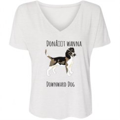 Ladies Flowy Slouchy V-Neck Tee