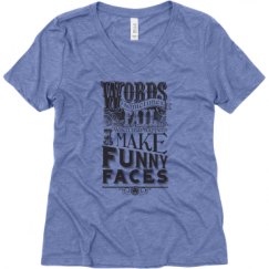 Ladies Relaxed Fit Super Soft Triblend V-Neck Tee