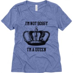 Ladies Relaxed Fit Super Soft Triblend V-Neck Tee