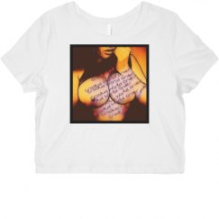 Ladies Slim Fit Crop Top Tee