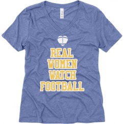 Ladies Relaxed Fit Super Soft Triblend V-Neck Tee