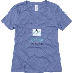 Ladies Relaxed Fit Super Soft Triblend V-Neck Tee