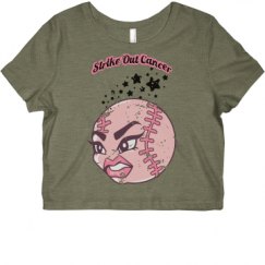 Ladies Slim Fit Crop Top Tee