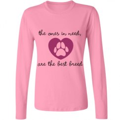 Ladies Relaxed Fit Basic Long Sleeve Tee