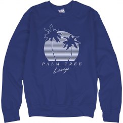 Palm Tree Lounge Sweater - No Distress Logo