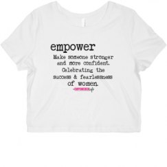 Ladies Slim Fit Crop Top Tee