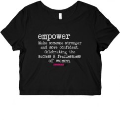 Ladies Slim Fit Crop Top Tee