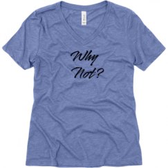 Ladies Relaxed Fit Super Soft Triblend V-Neck Tee