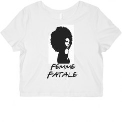 Ladies Slim Fit Crop Top Tee