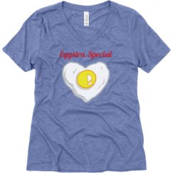 Ladies Relaxed Fit Super Soft Triblend V-Neck Tee