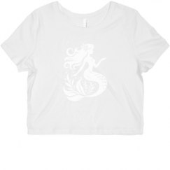 Ladies Slim Fit Crop Top Tee