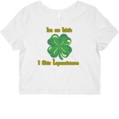 Ladies Slim Fit Crop Top Tee