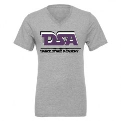 Unisex CVC Jersey V-Neck T-Shirt