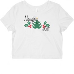 Ladies Slim Fit Crop Top Tee