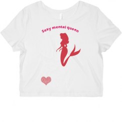 Ladies Slim Fit Crop Top Tee