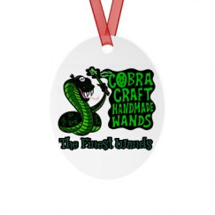 Metal Oval Christmas Ornament