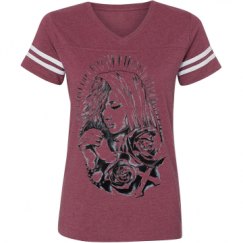 Ladies Relaxed Fit Vintage Sports Tee