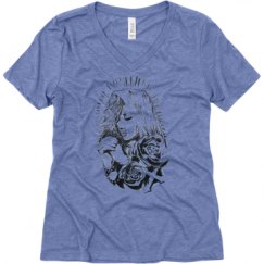 Ladies Relaxed Fit Super Soft Triblend V-Neck Tee