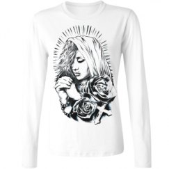 Ladies Relaxed Fit Basic Long Sleeve Tee