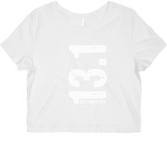 Ladies Slim Fit Crop Top Tee