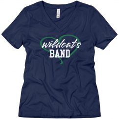 Wildcats Band Love V-Neck Black