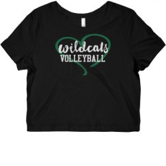 Ladies Slim Fit Crop Top Tee