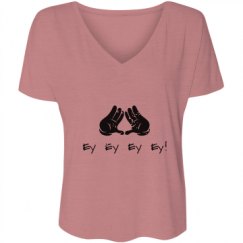 Ladies Flowy Slouchy V-Neck Tee