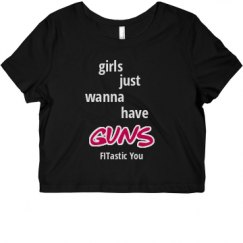 Ladies Slim Fit Crop Top Tee