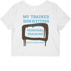 Ladies Slim Fit Crop Top Tee