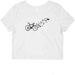 Ladies Slim Fit Crop Top Tee