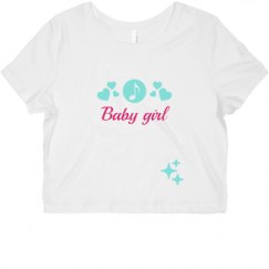 Ladies Slim Fit Crop Top Tee