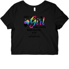 Ladies Slim Fit Crop Top Tee