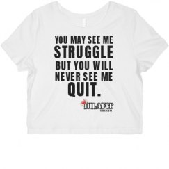 Ladies Slim Fit Crop Top Tee