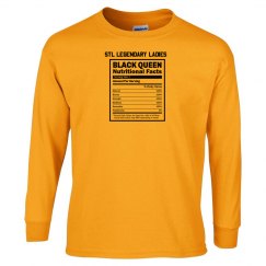 Nutritional Facts Long Sleeve Tee - Orange