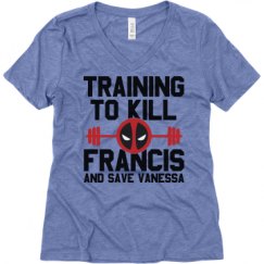 Ladies Relaxed Fit Super Soft Triblend V-Neck Tee