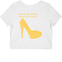 Ladies Slim Fit Crop Top Tee