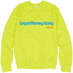 Legal Money Gang Sweatshirt Neon Yellow