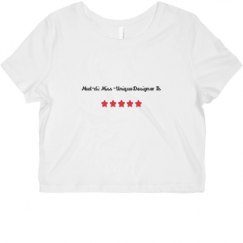 Ladies Slim Fit Crop Top Tee