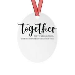 Metal Oval Christmas Ornament