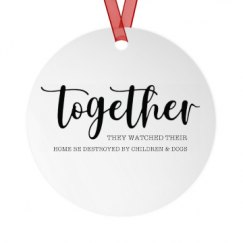 Metal Round Christmas Ornament